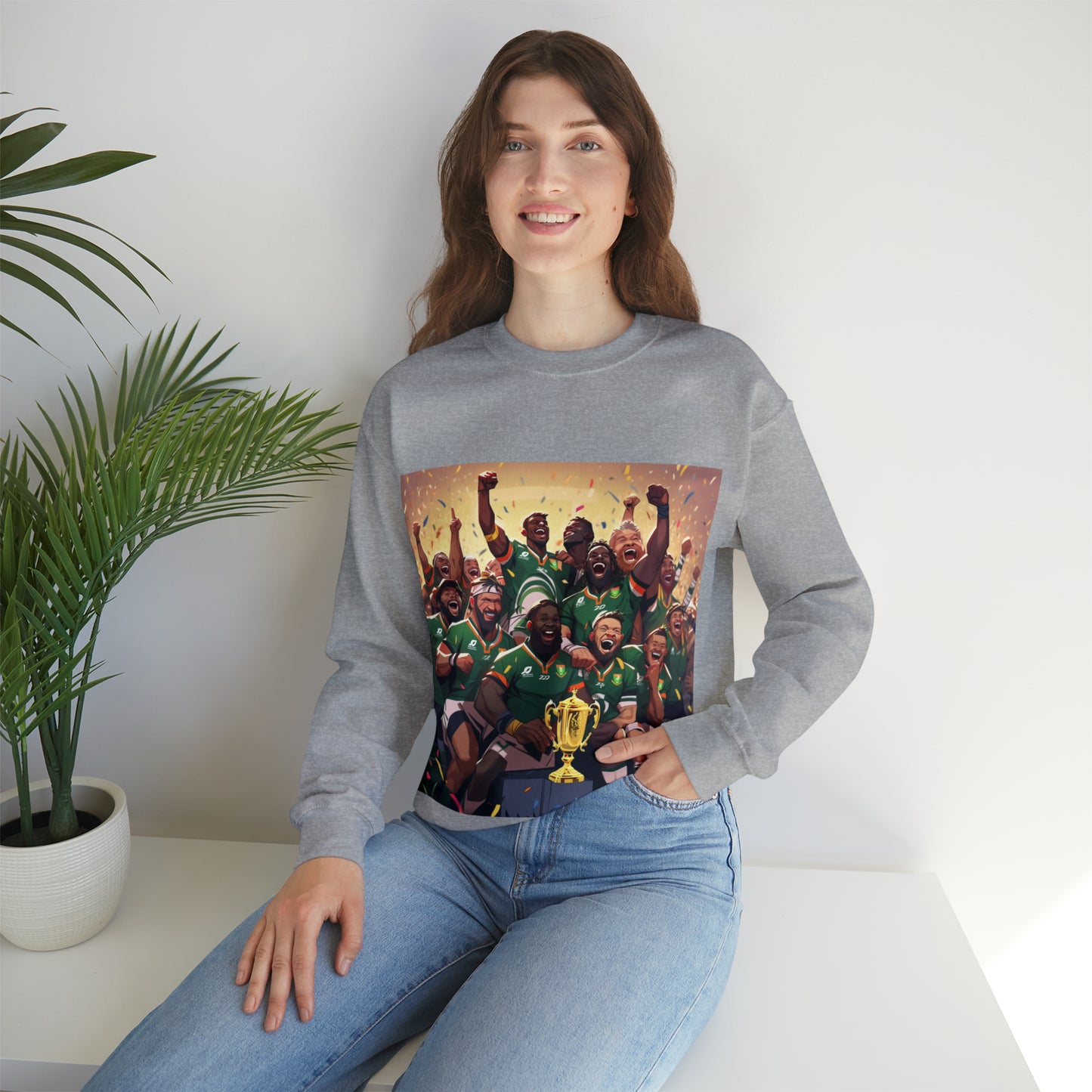 Springboks Celebrating with RWC - light sweatshirts