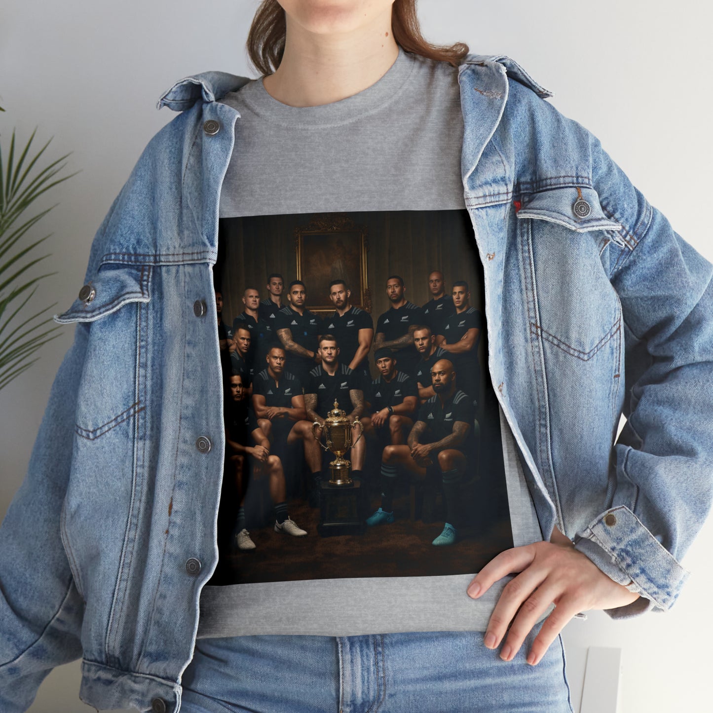 All Blacks with Web Ellis Cup - light shirts