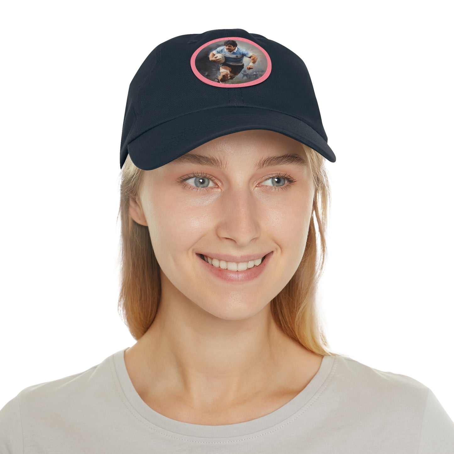 Rugby Maradona Round Leather Patch Hat