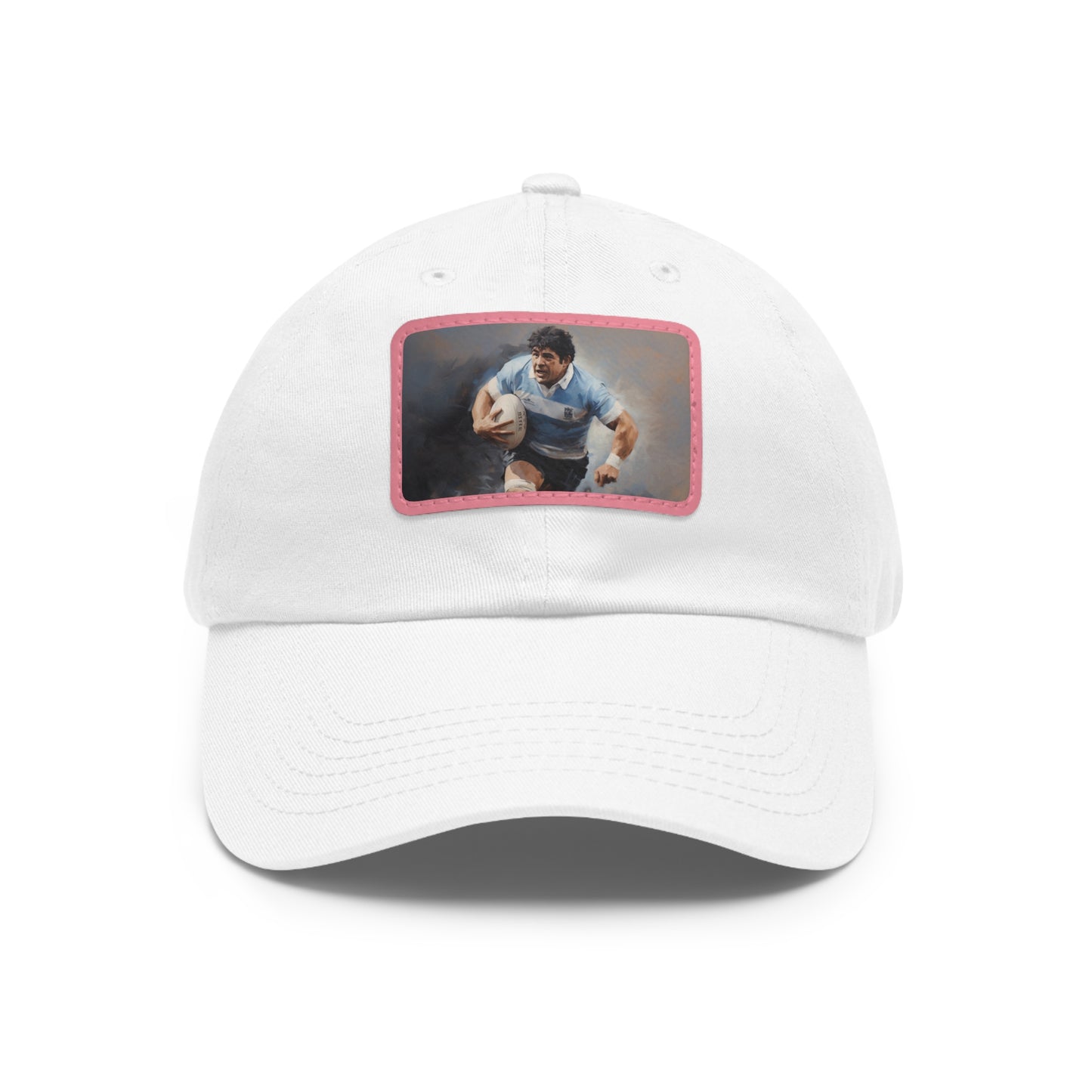 Rugby Maradona Rectangle Leather Patch Hat