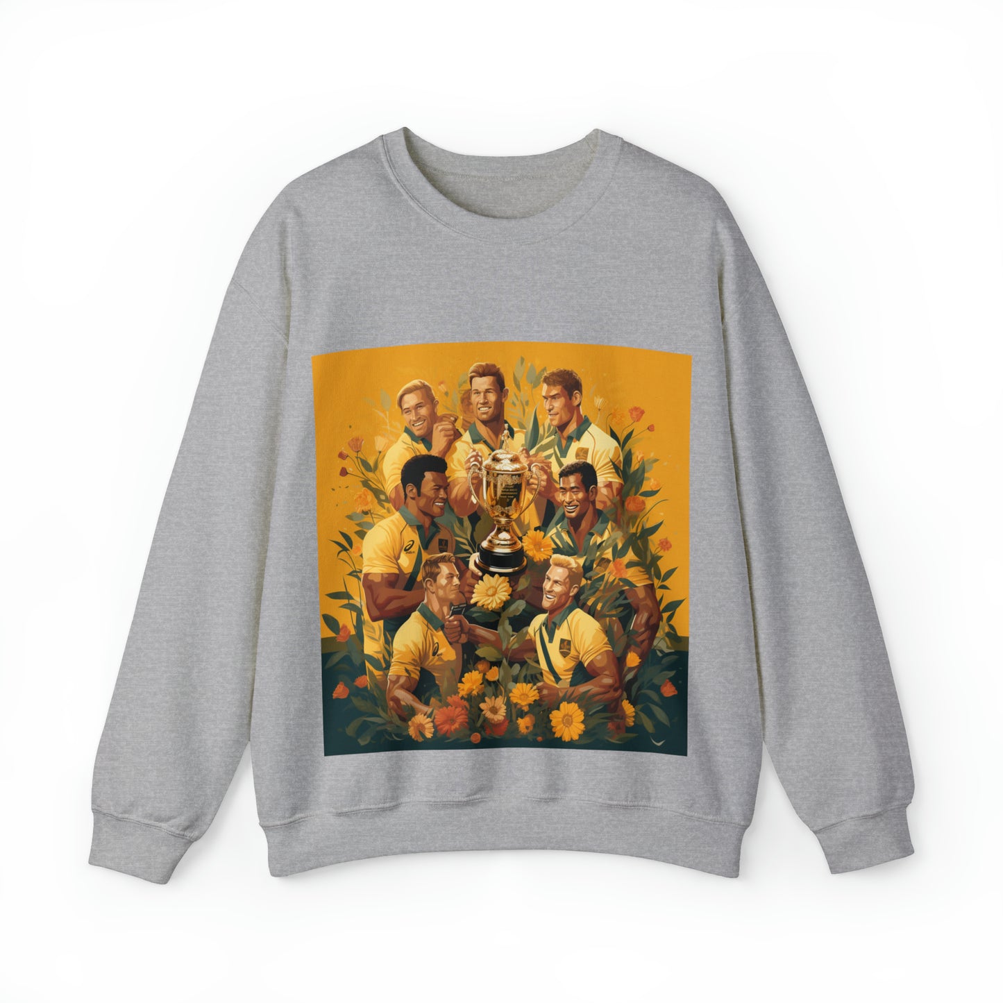 Australia celebrating with RWC - light sweatshirts