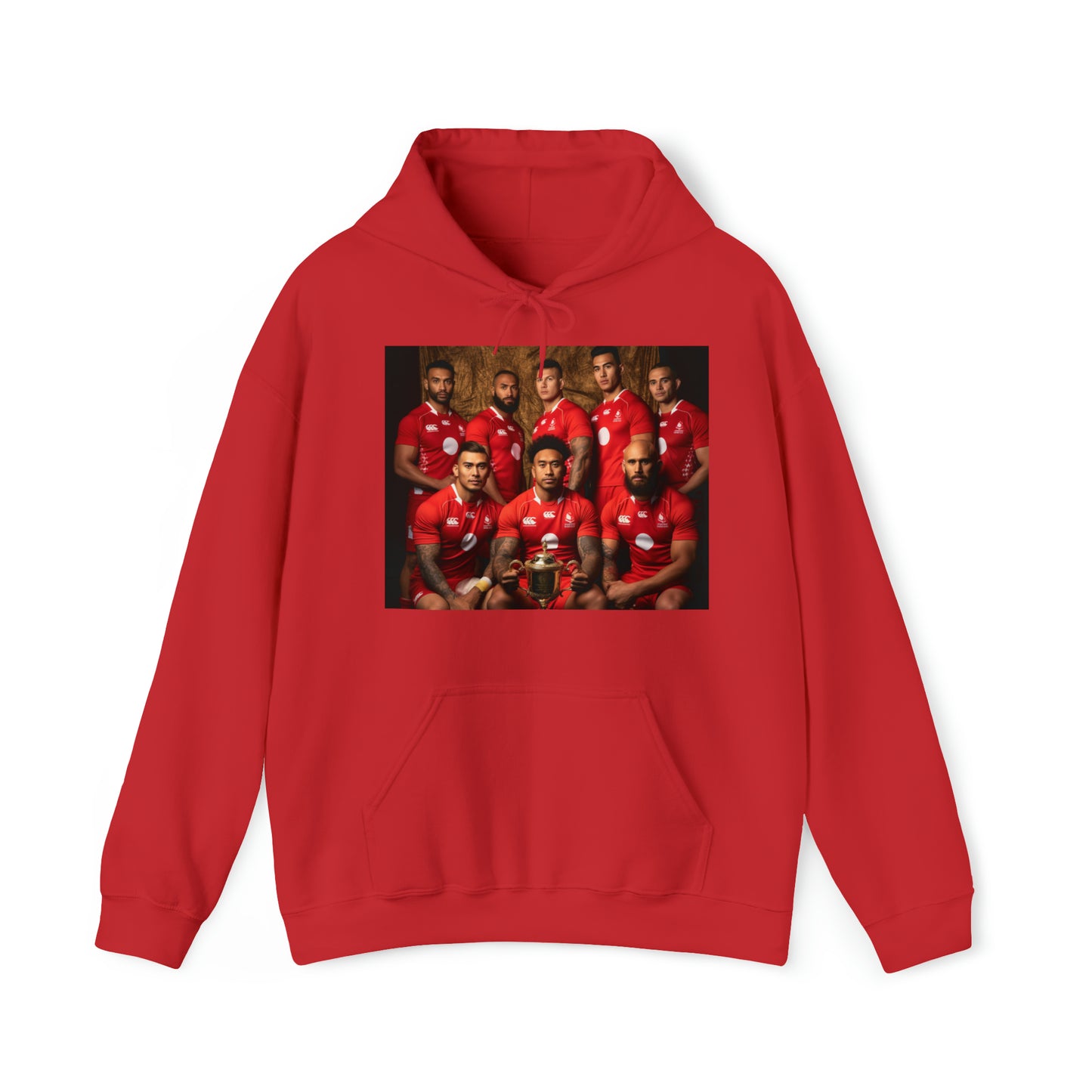 Tonga RWC photoshoot - dark hoodies