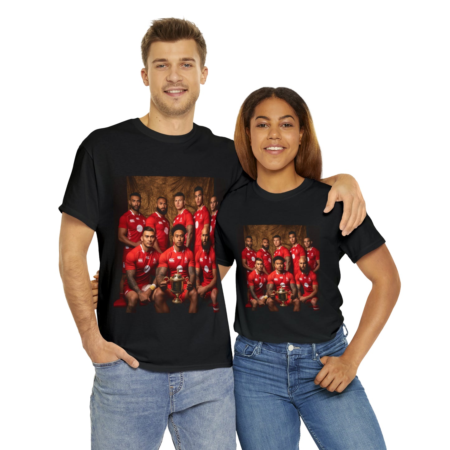 Tonga RWC photoshoot - dark shirts