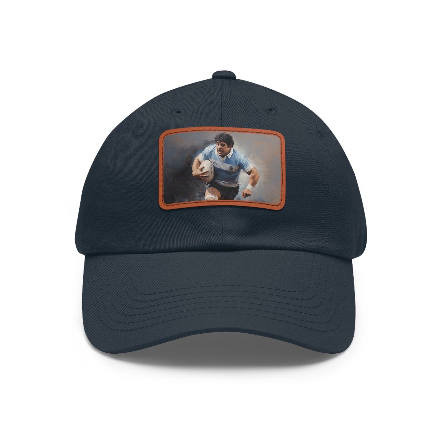 Rugby Maradona Rectangle Leather Patch Hat