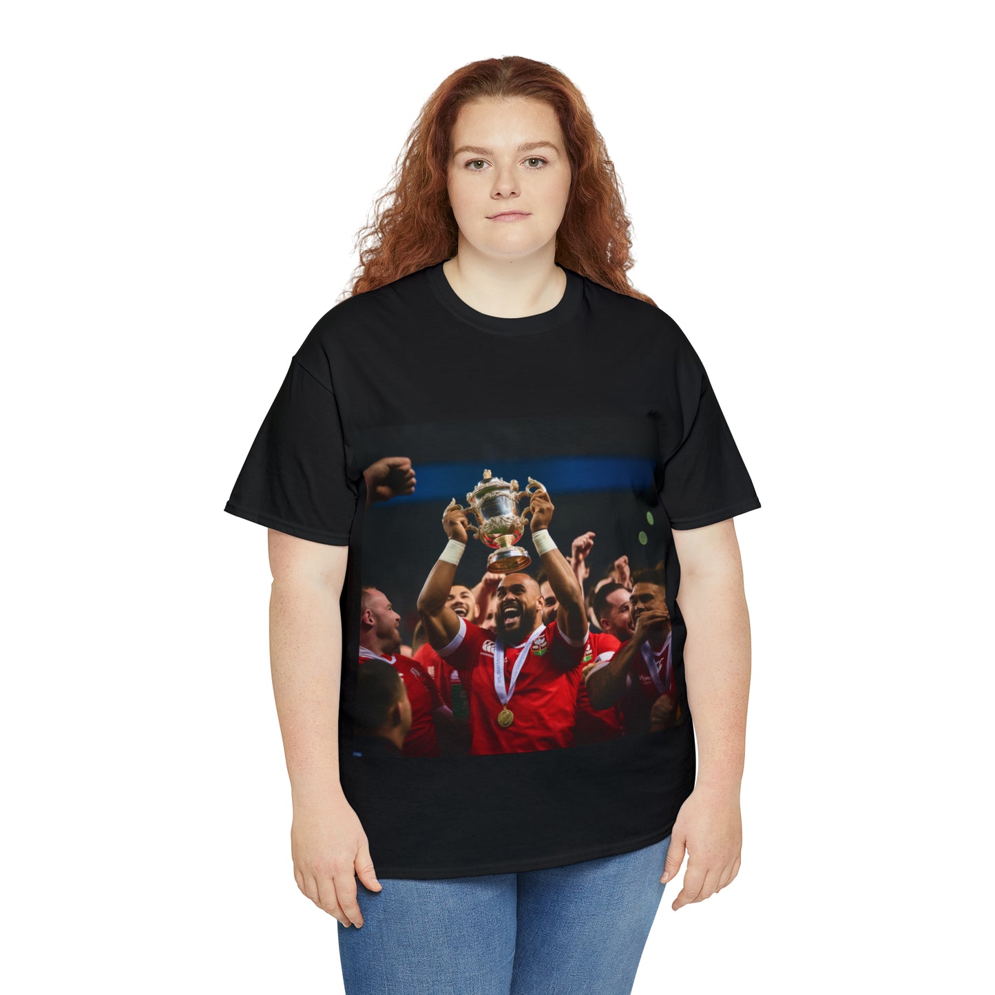 Tonga lifting the RWC - dark shirts