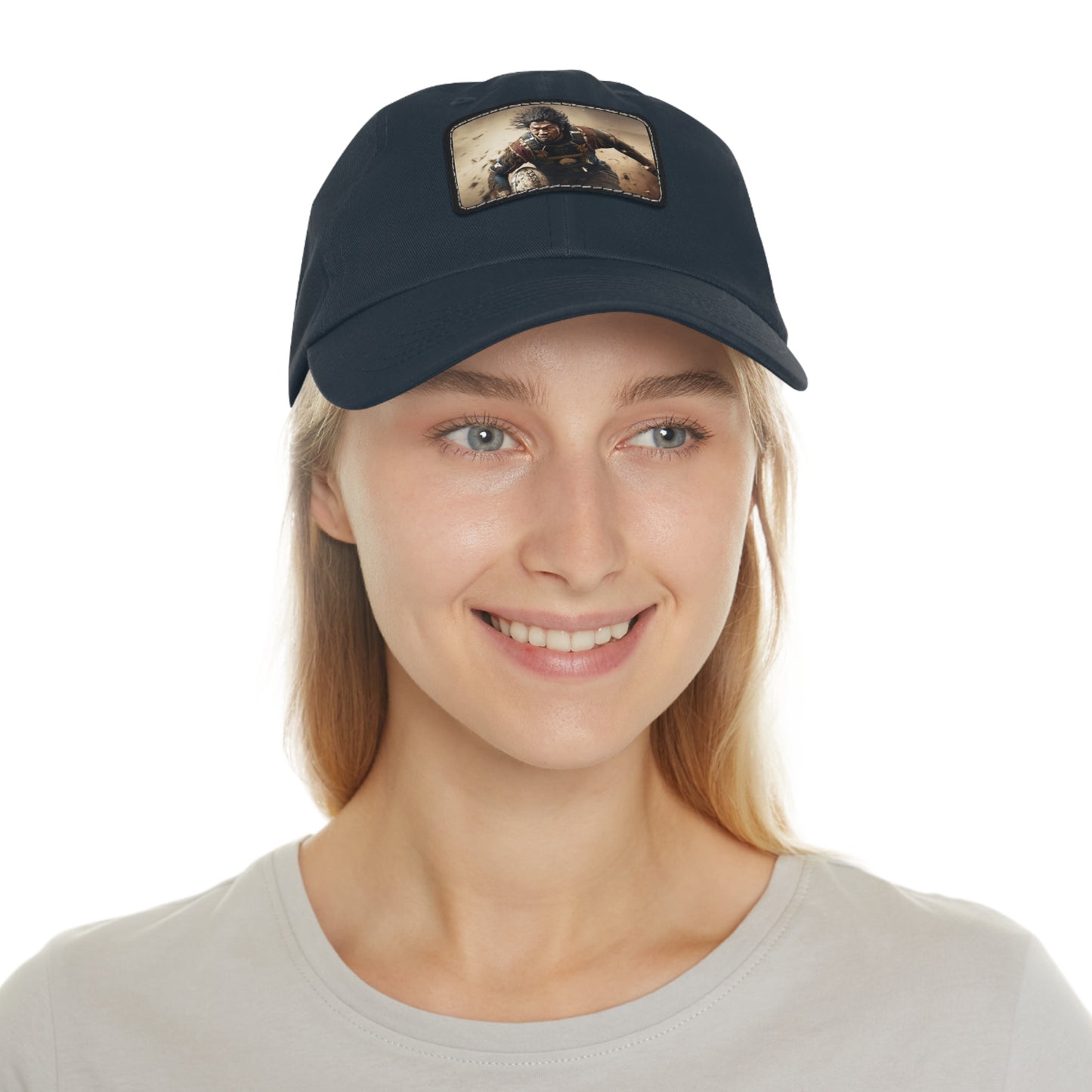 Samurai Rectangle Leather Patch Hat