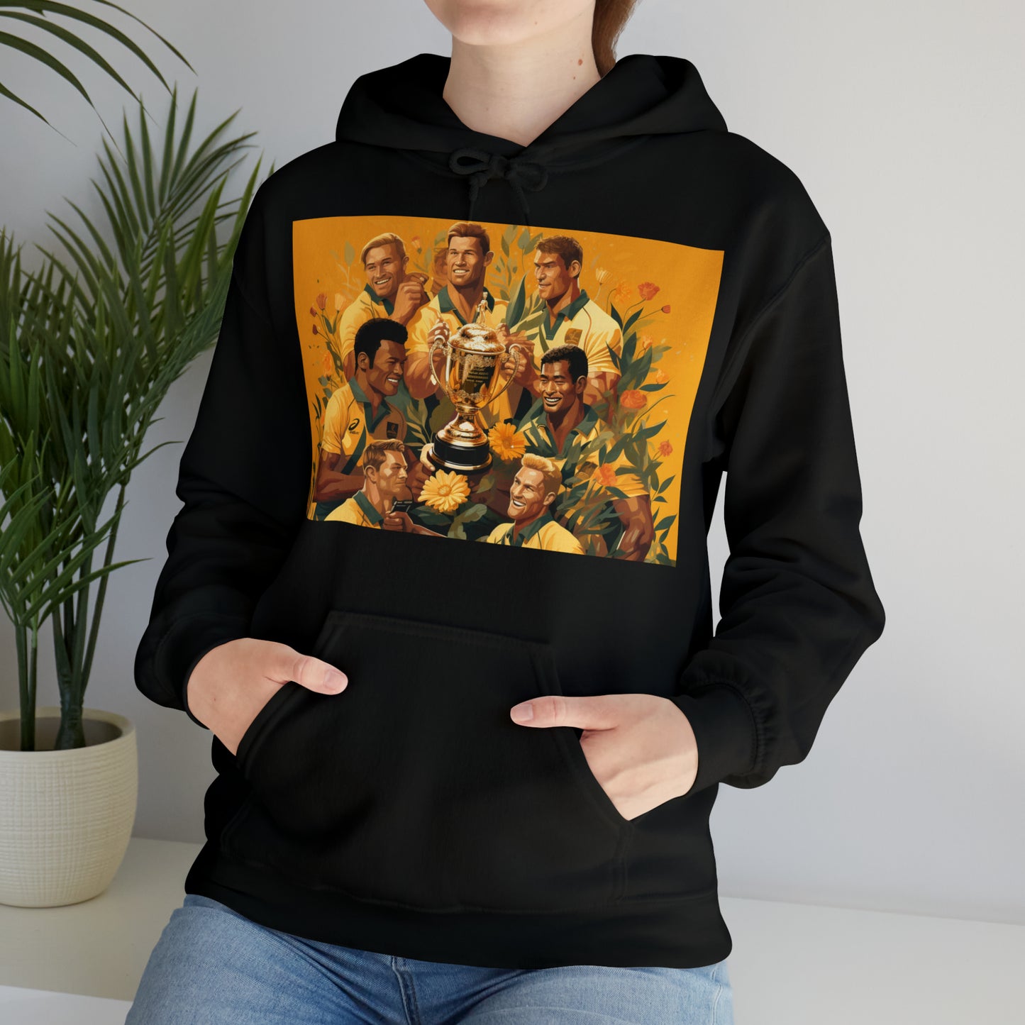 Australia celebrating with RWC - black hoodie
