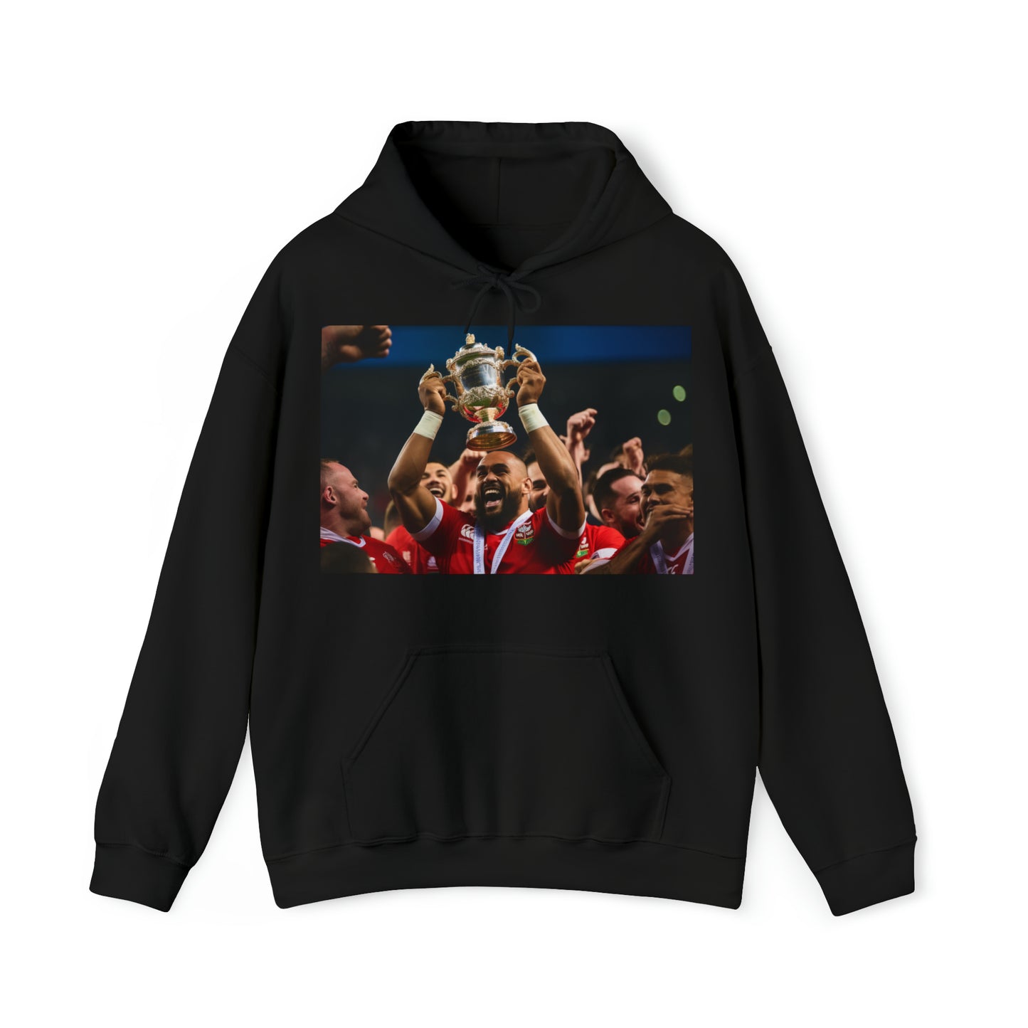 Tonga lifting the RWC - dark hoodies