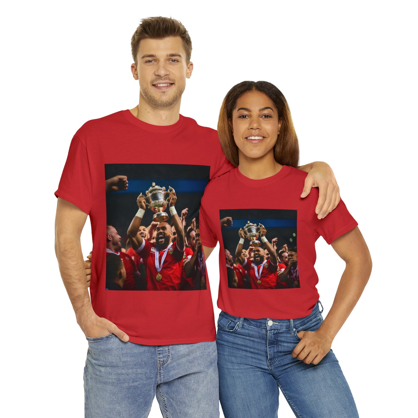 Tonga lifting the RWC - dark shirts