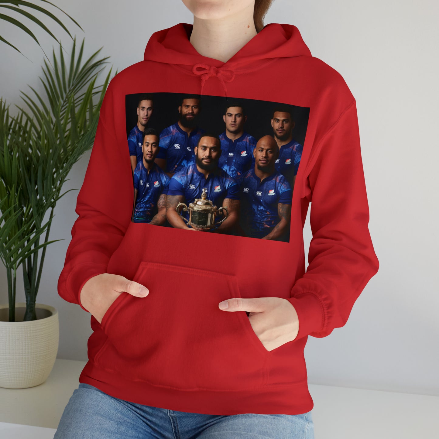 Samoa RWC Photoshoot - dark hoodies