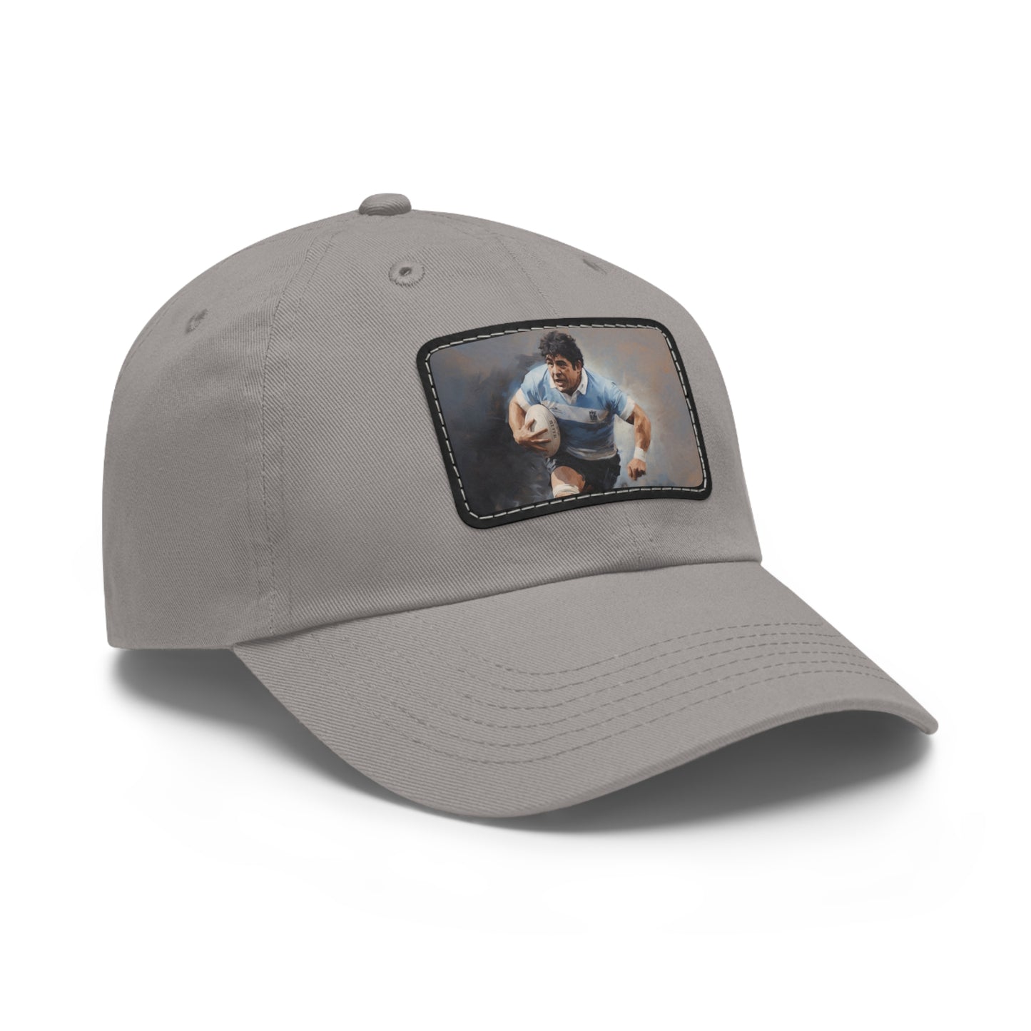 Rugby Maradona Rectangle Leather Patch Hat