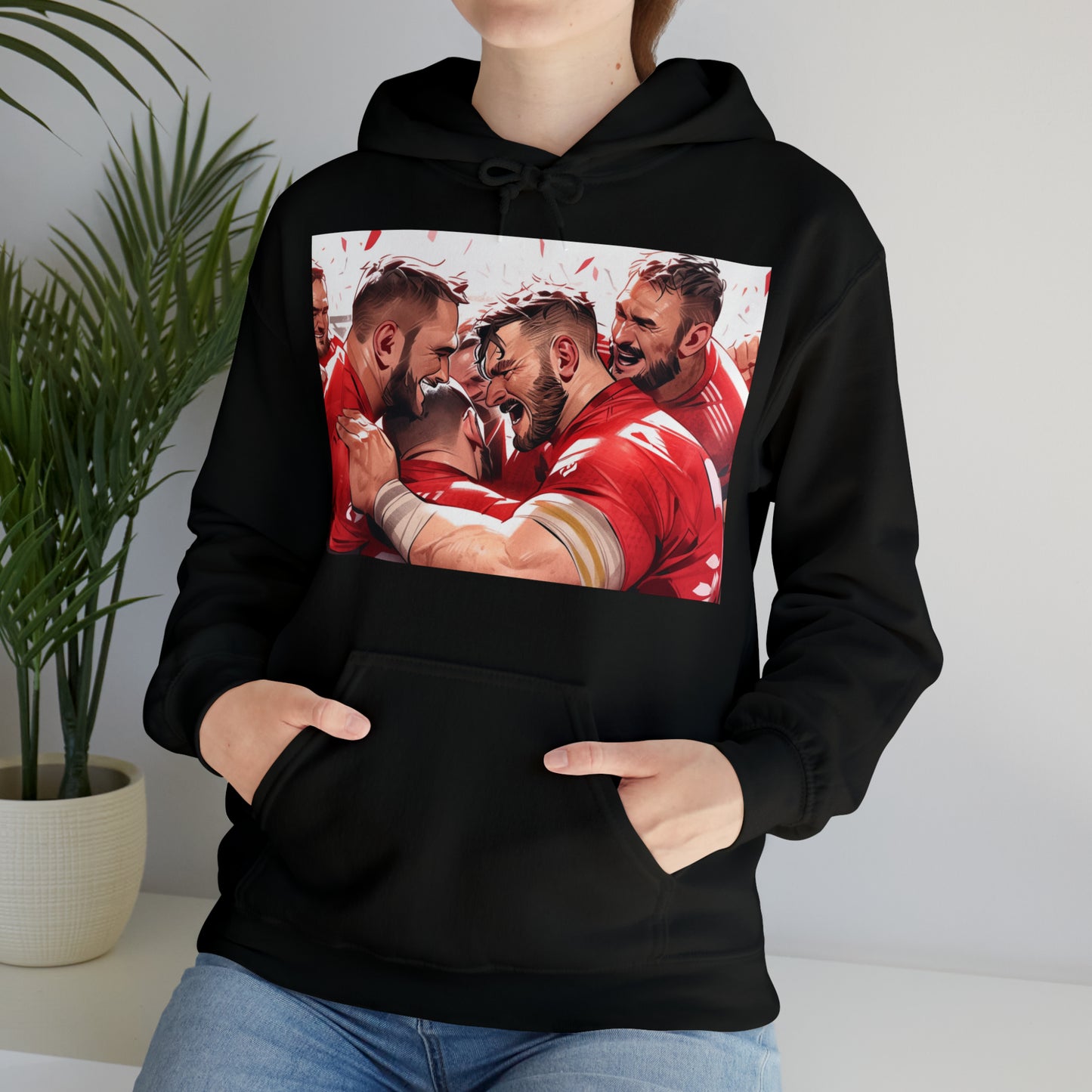 Post Match Wales - dark hoodies