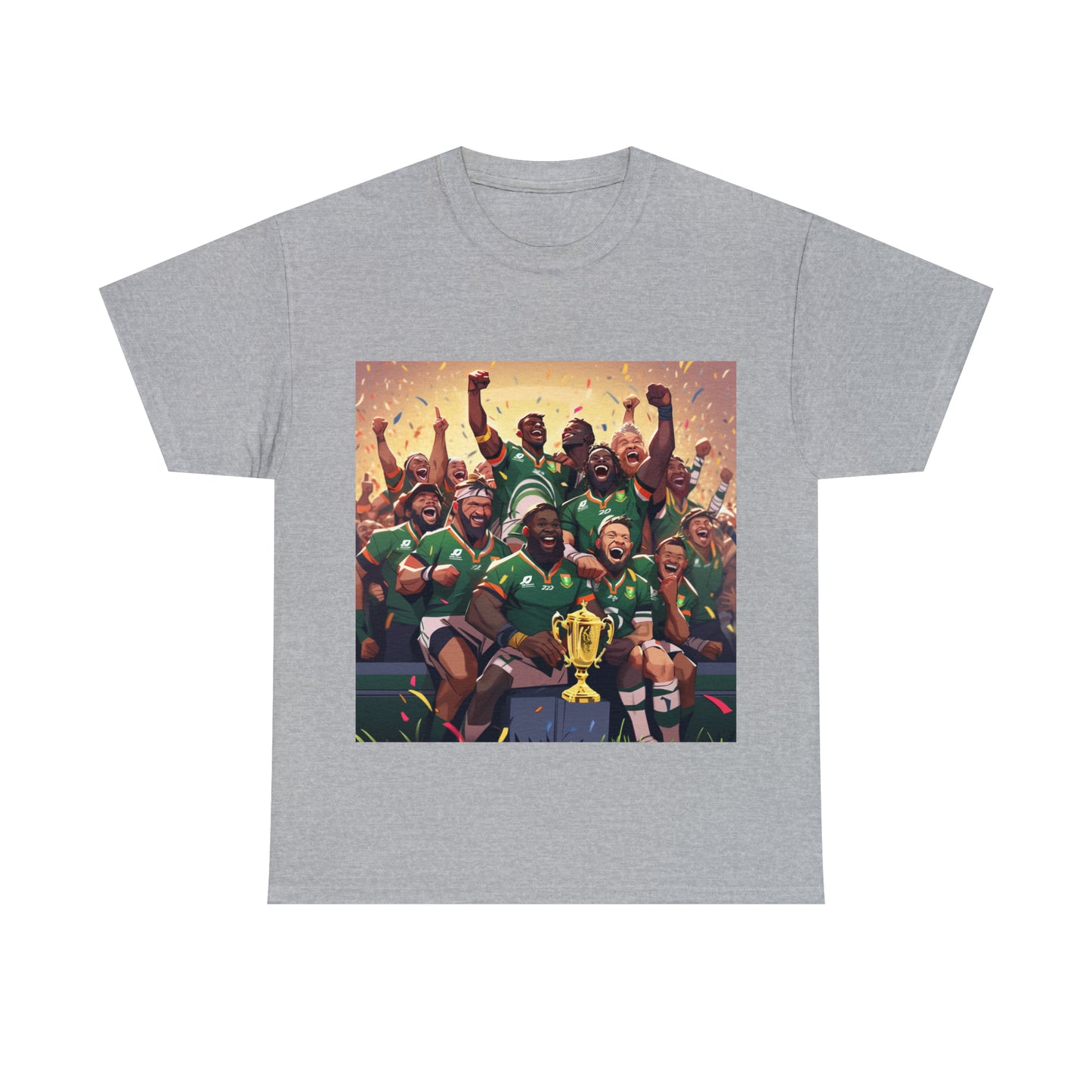 Springboks Celebrating with RWC - light shirts
