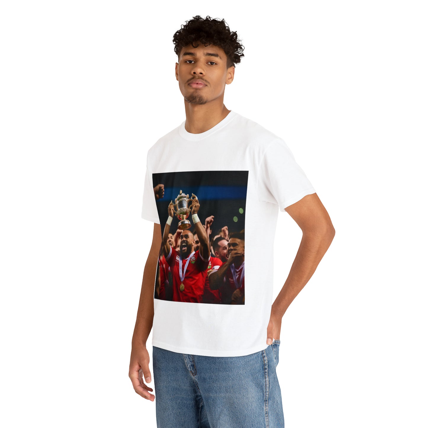 Tonga lifting the RWC - light shirts