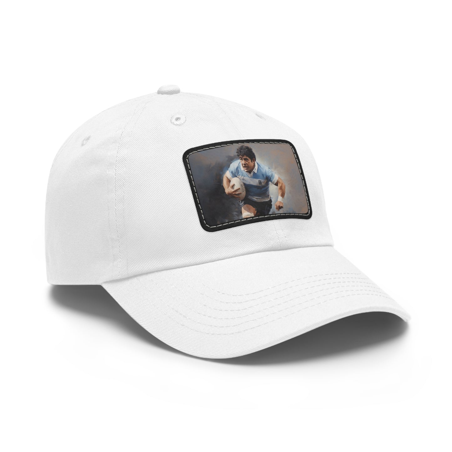 Rugby Maradona Rectangle Leather Patch Hat