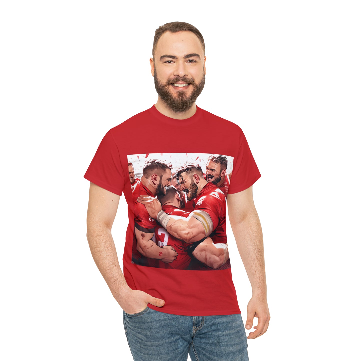 Post Match Wales - dark shirts