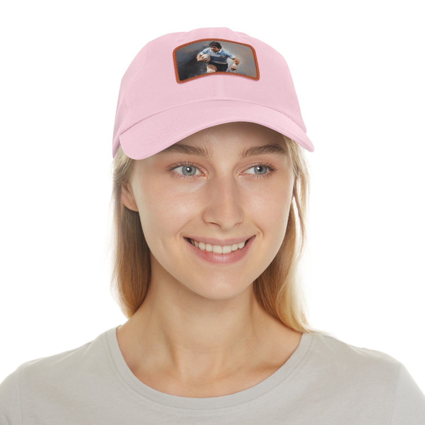 Rugby Maradona Rectangle Leather Patch Hat
