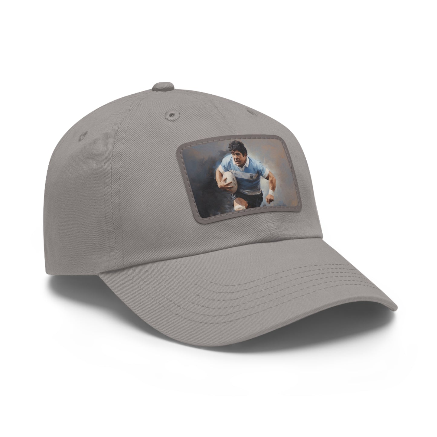 Rugby Maradona Rectangle Leather Patch Hat