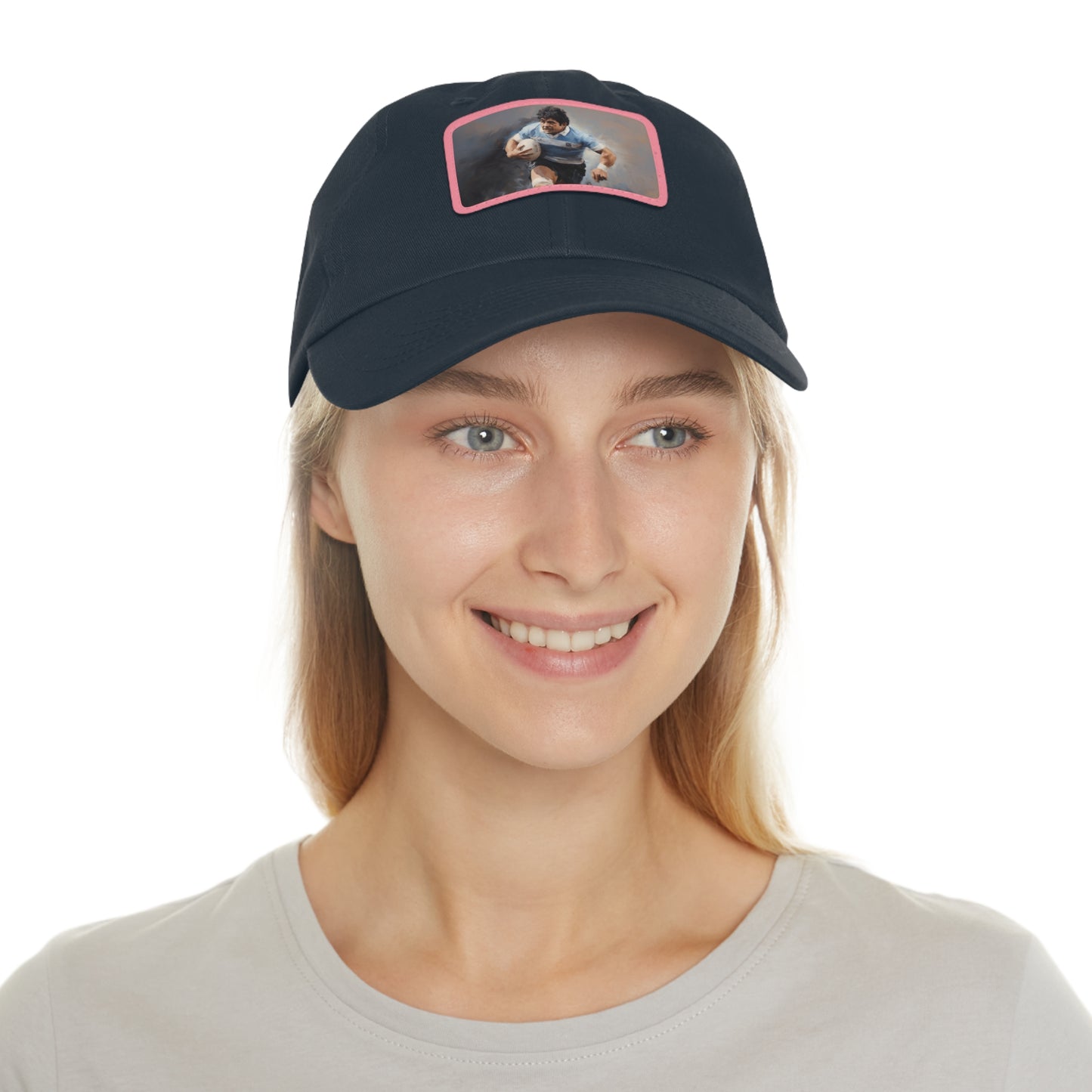 Rugby Maradona Rectangle Leather Patch Hat