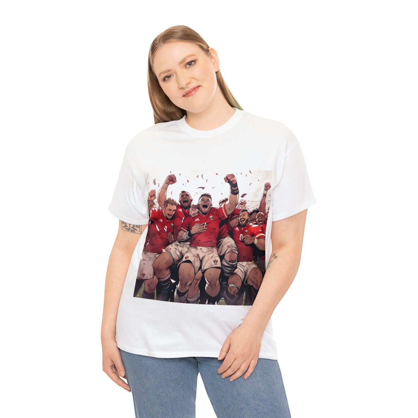 Wales Celebrating - light shirts