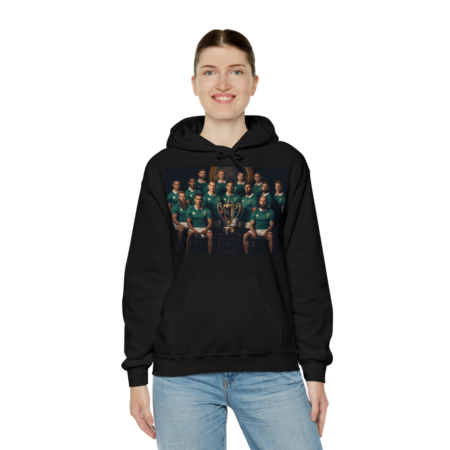 Ireland World Cup photoshoot - dark hoodies