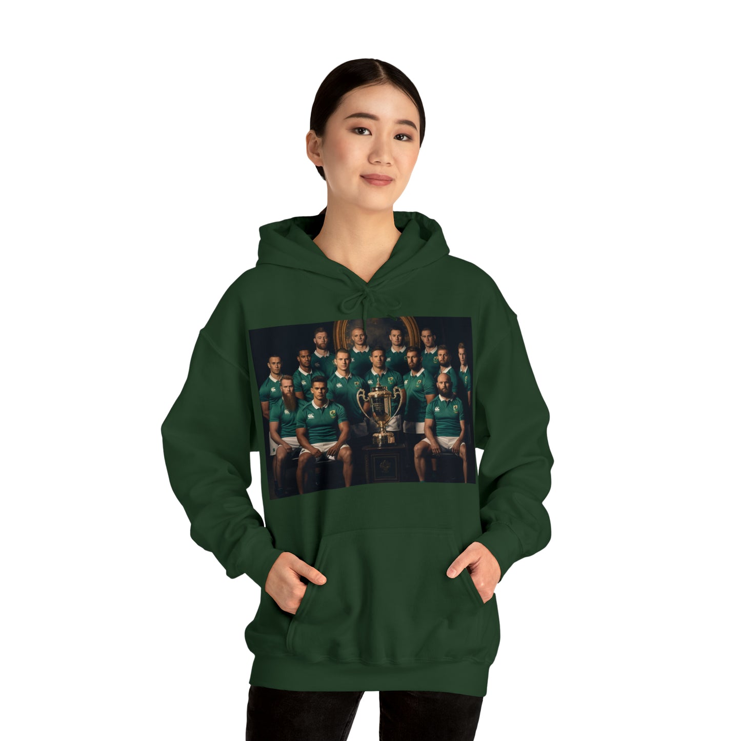 Ireland World Cup photoshoot - dark hoodies