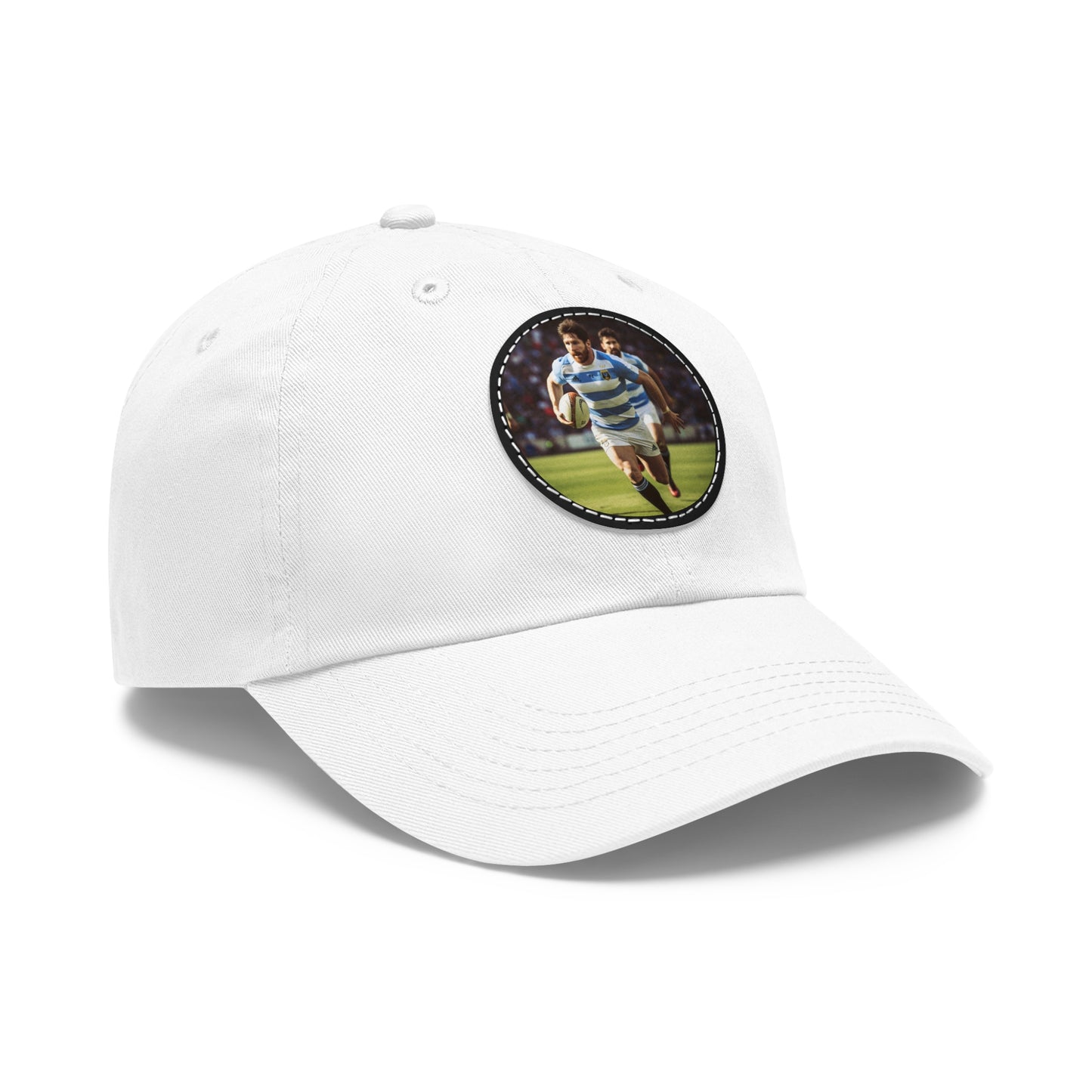 Rugby Messi Round Leather Patch Hat
