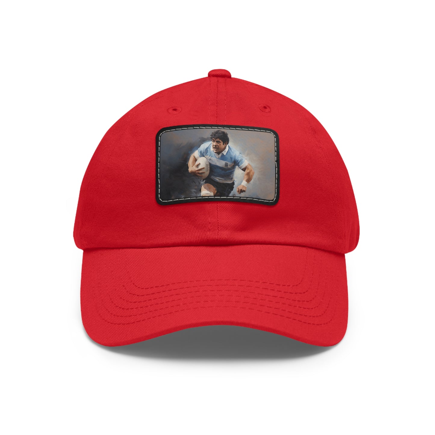 Rugby Maradona Rectangle Leather Patch Hat