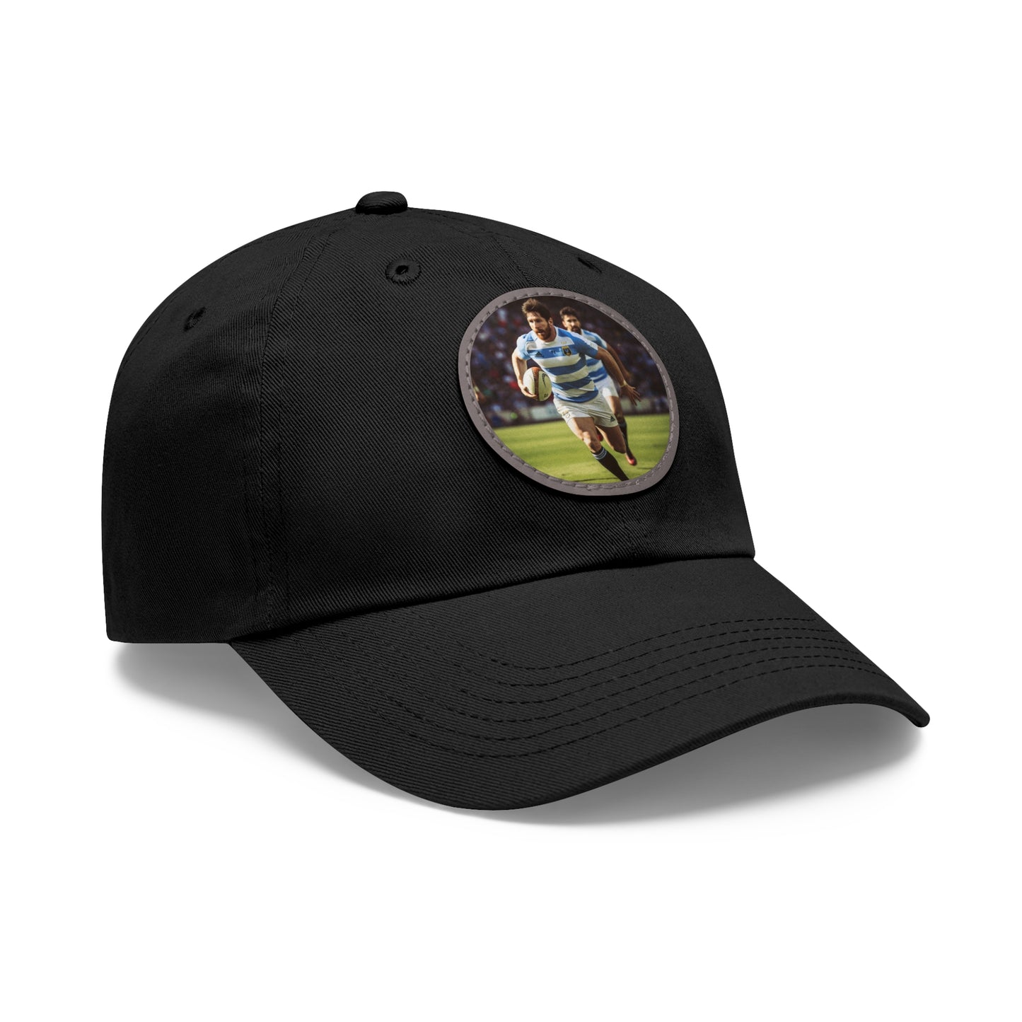 Rugby Messi Round Leather Patch Hat