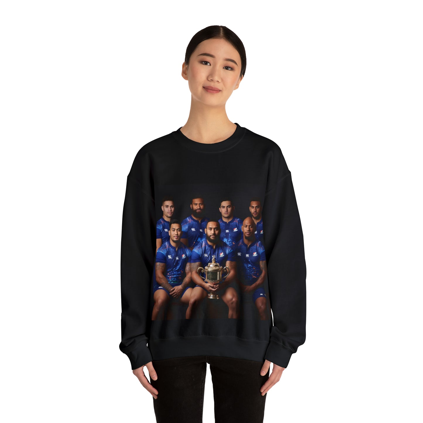 Samoa RWC Photoshoot - black sweatshirt