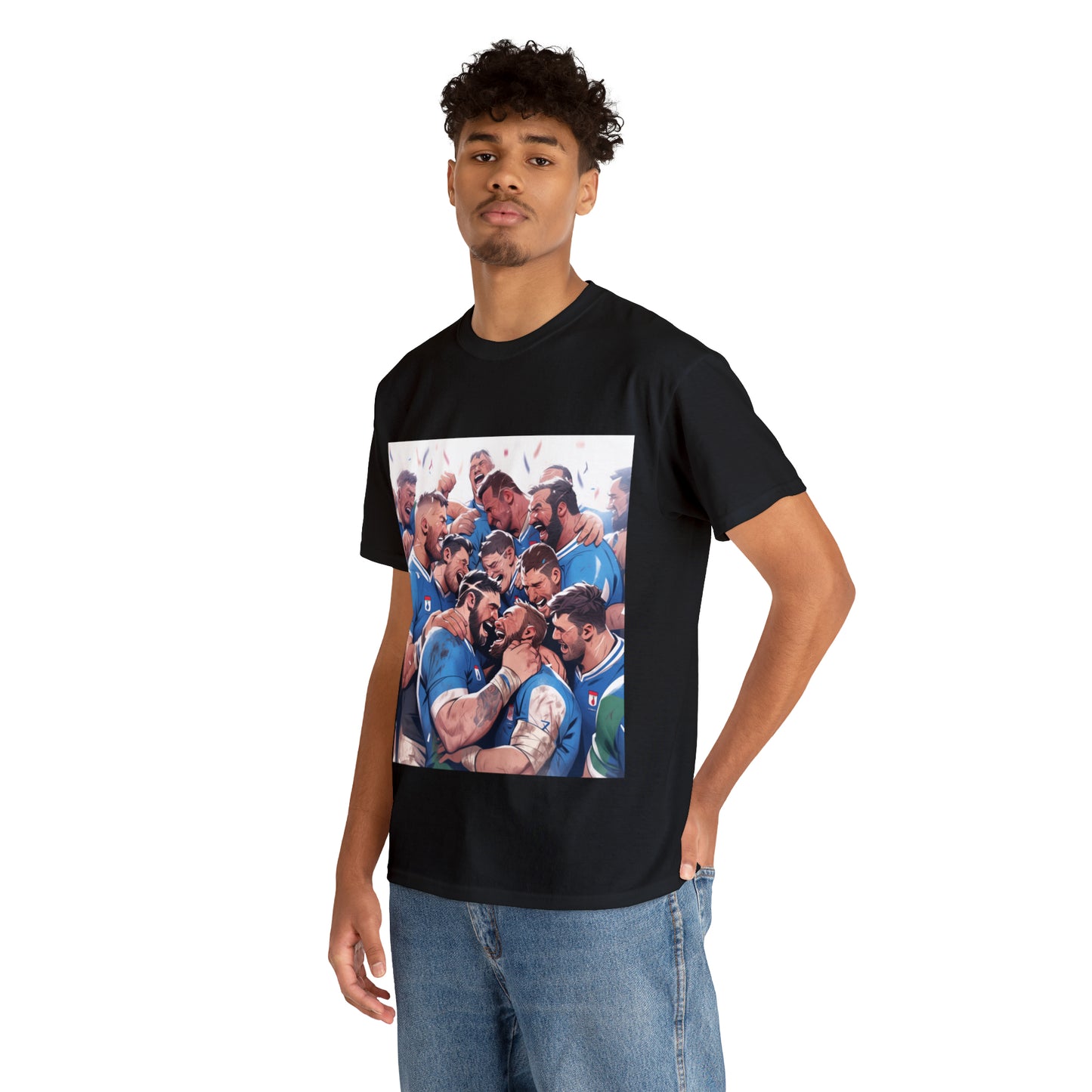 Post Match Italy - dark shirts