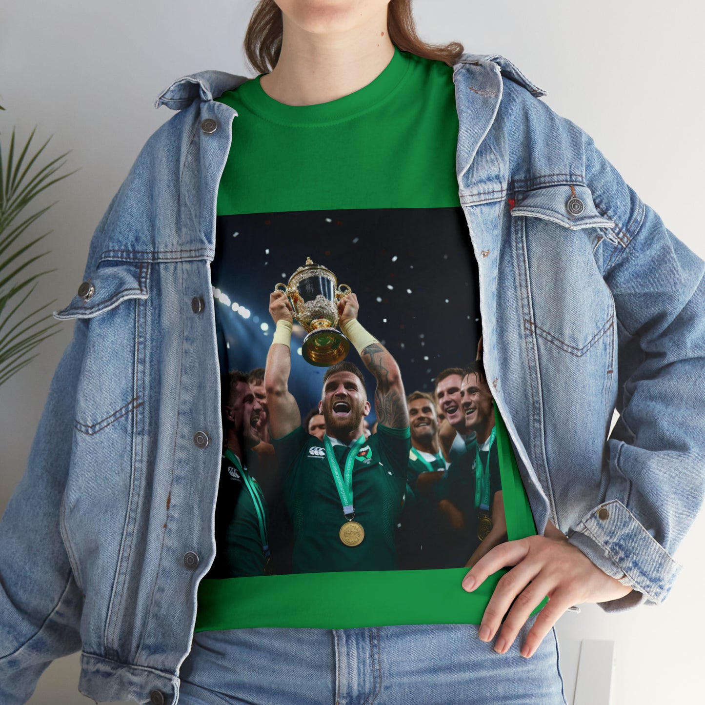 Ireland lifting the RWC - dark shirts