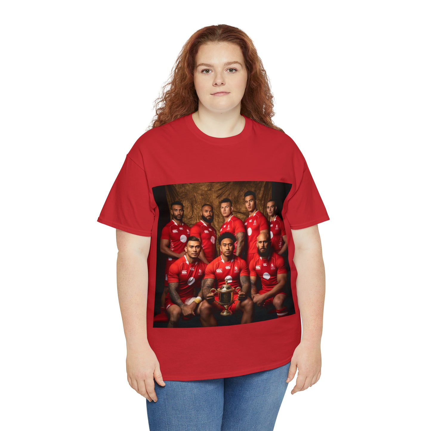 Tonga RWC photoshoot - dark shirts