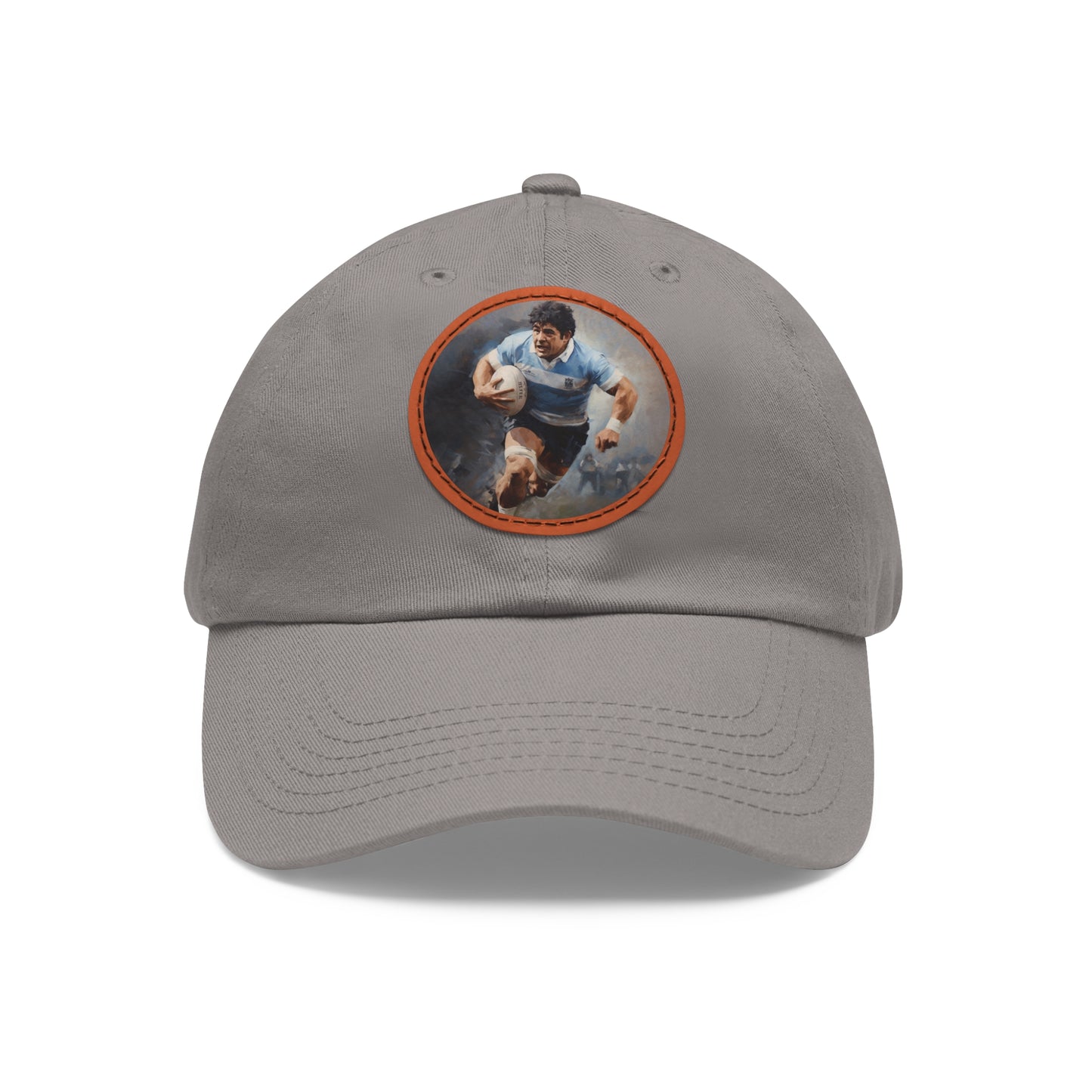 Rugby Maradona Round Leather Patch Hat