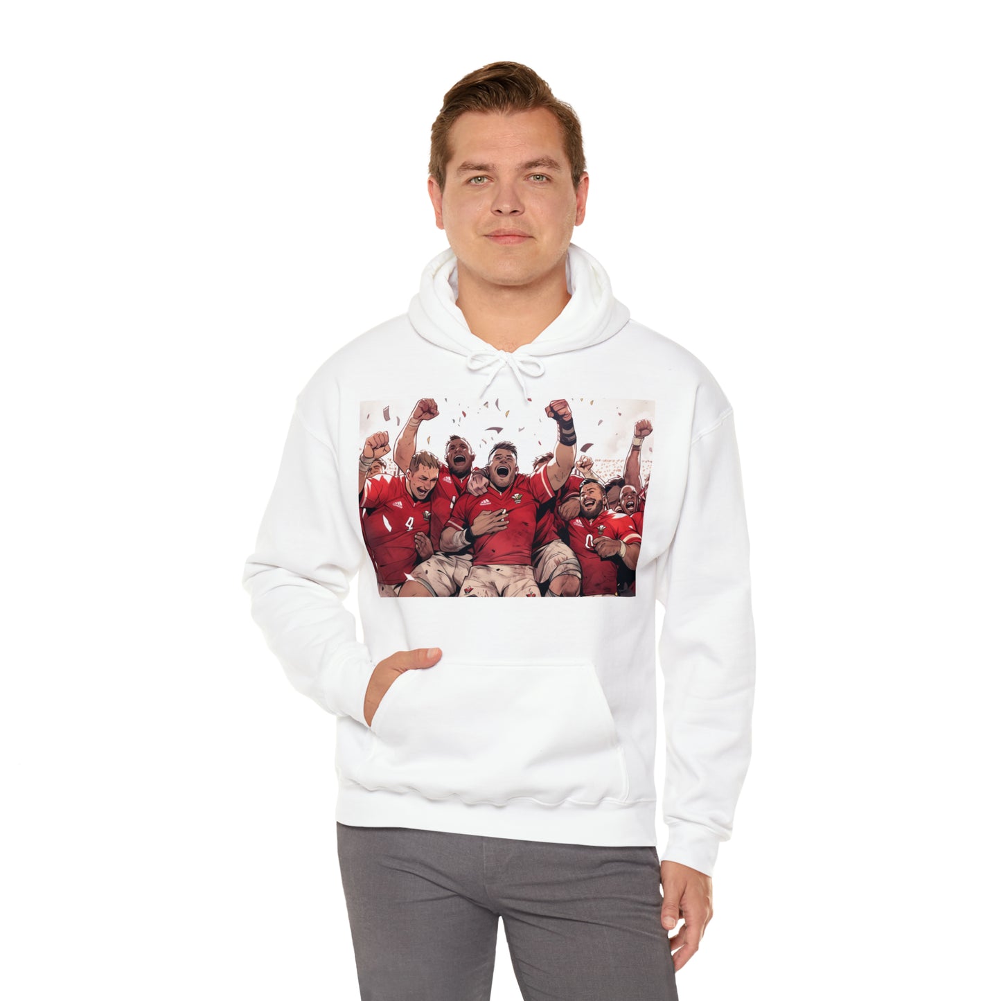 Wales Celebrating - light hoodies