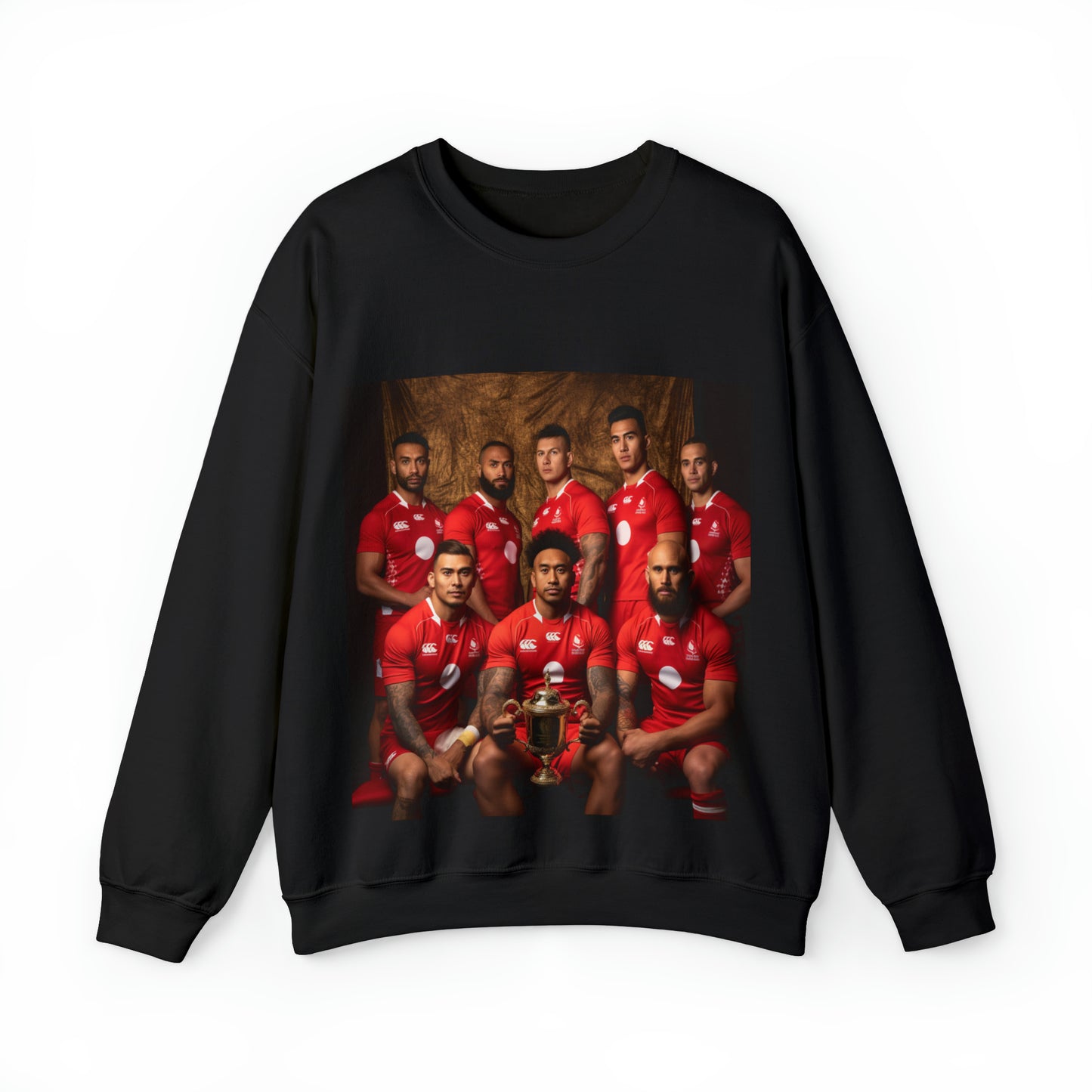 Tonga RWC photoshoot - black sweatshirt