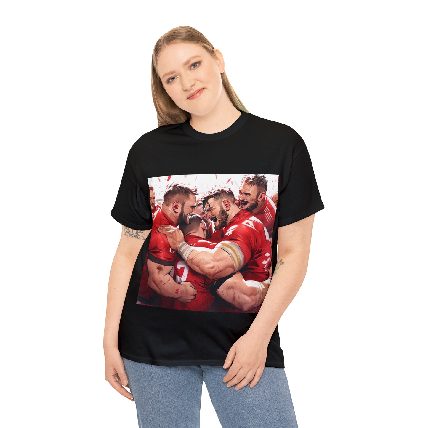 Post Match Wales - dark shirts