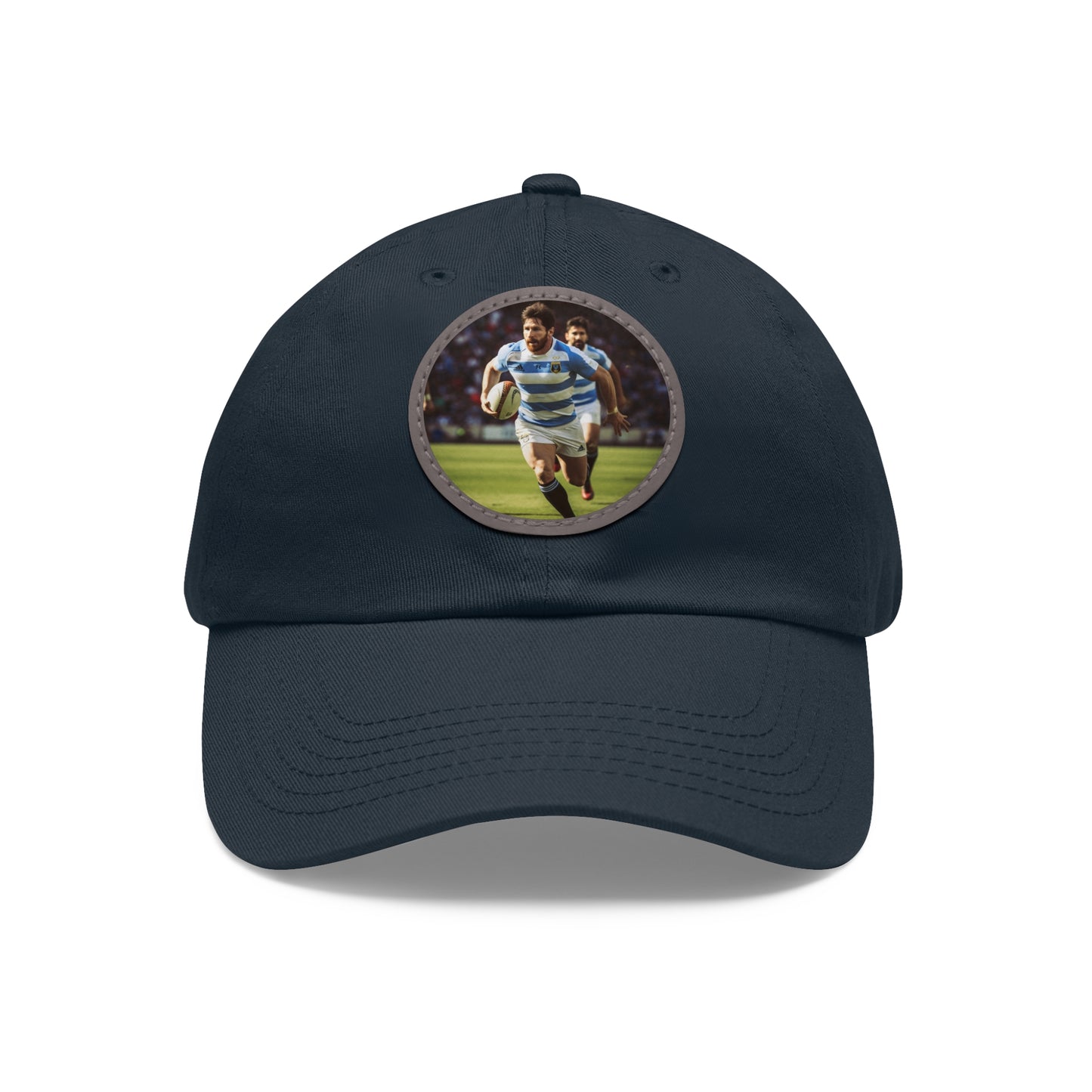 Rugby Messi Round Leather Patch Hat