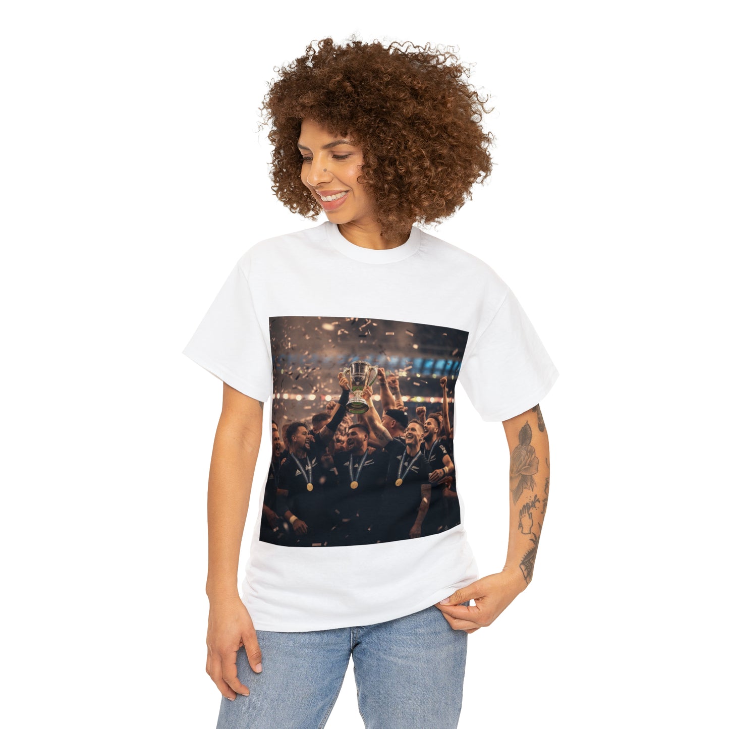 All Blacks World Cup Celebration - light shirts