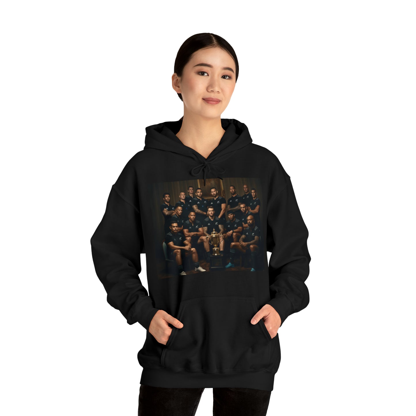 All Blacks with Web Ellis Cup - black hoodie