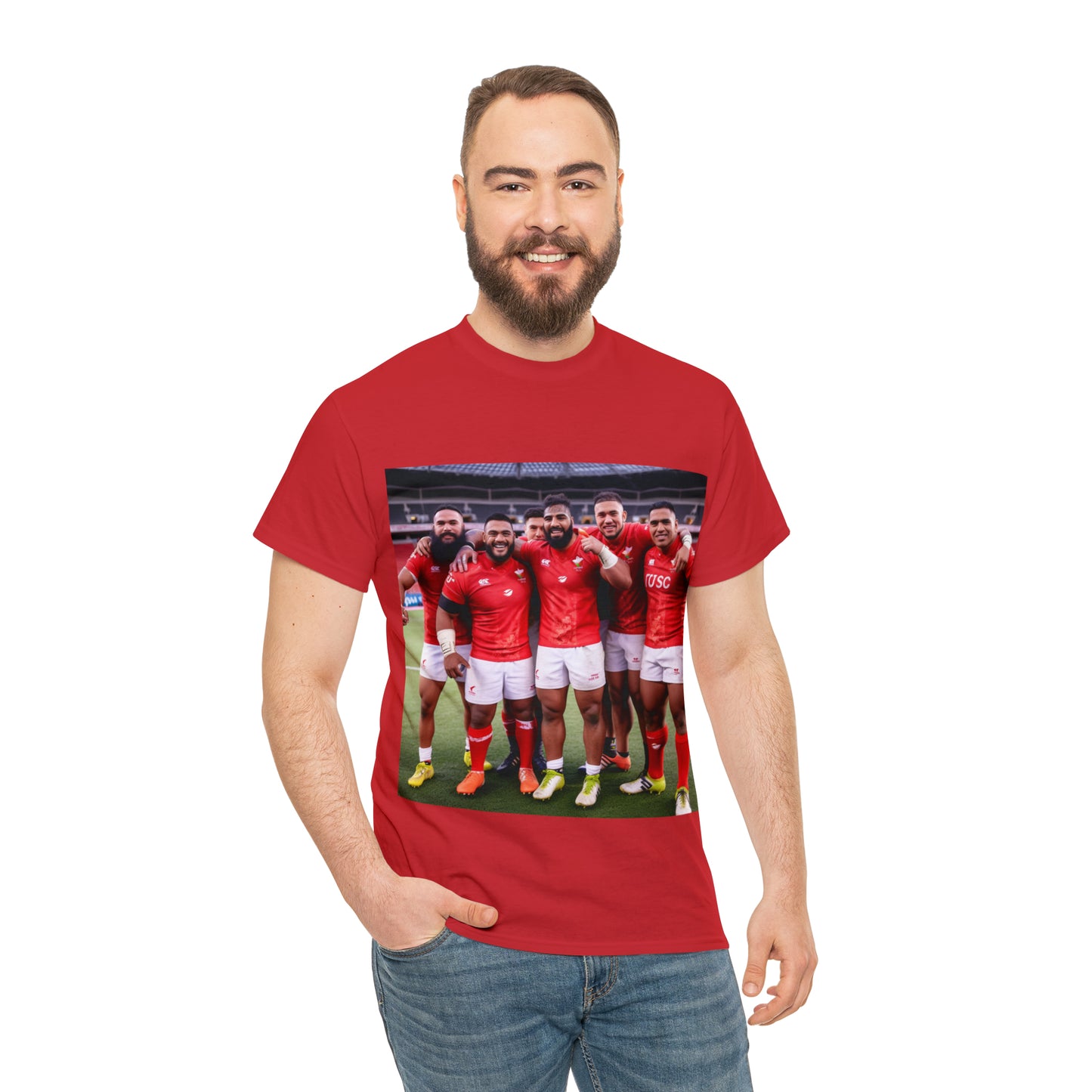 Post Match Tonga - dark shirts