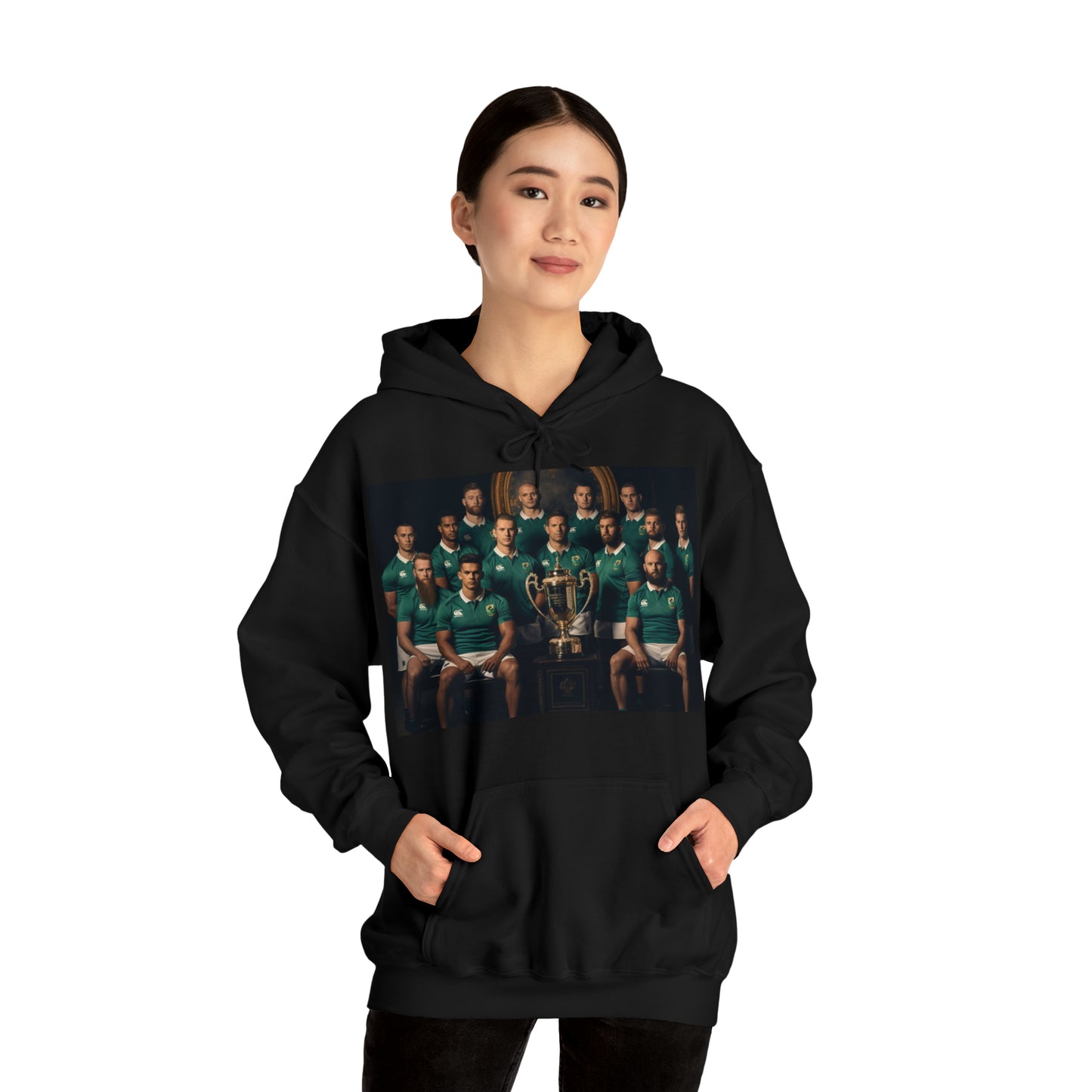 Ireland World Cup photoshoot - dark hoodies
