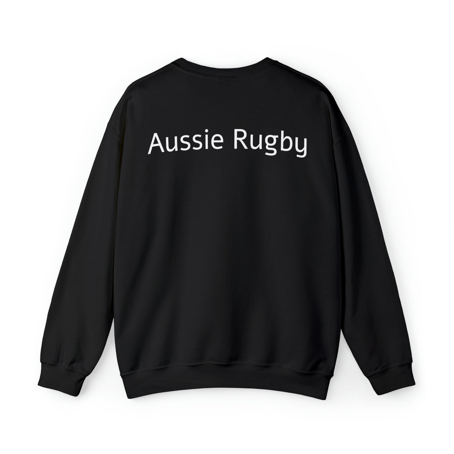 Australia celebrating with RWC - black sweatshirt