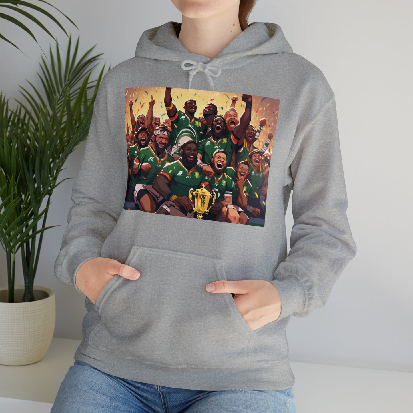 Springboks Celebrating with RWC - light hoodies