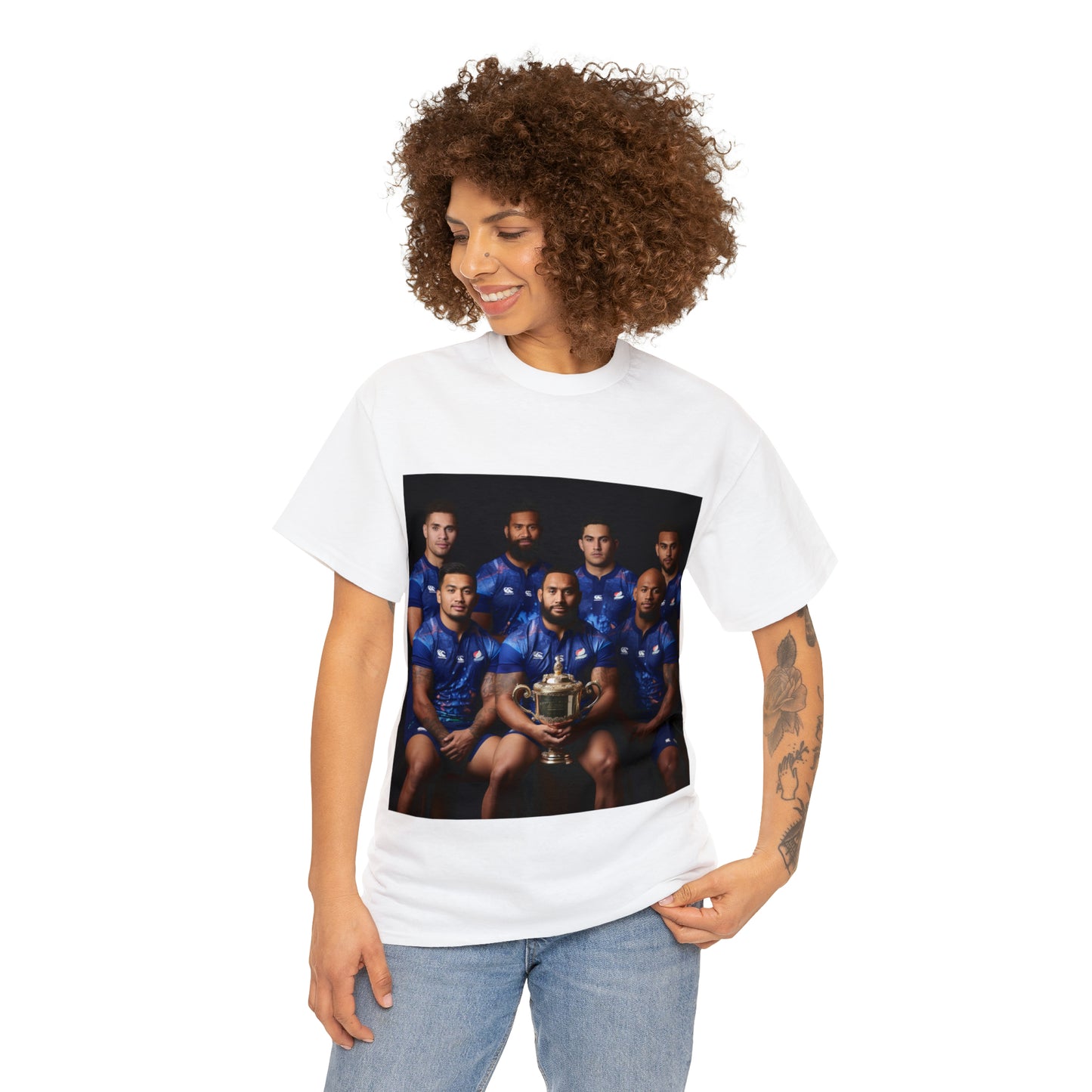 Samoa RWC Photoshoot - light shirts