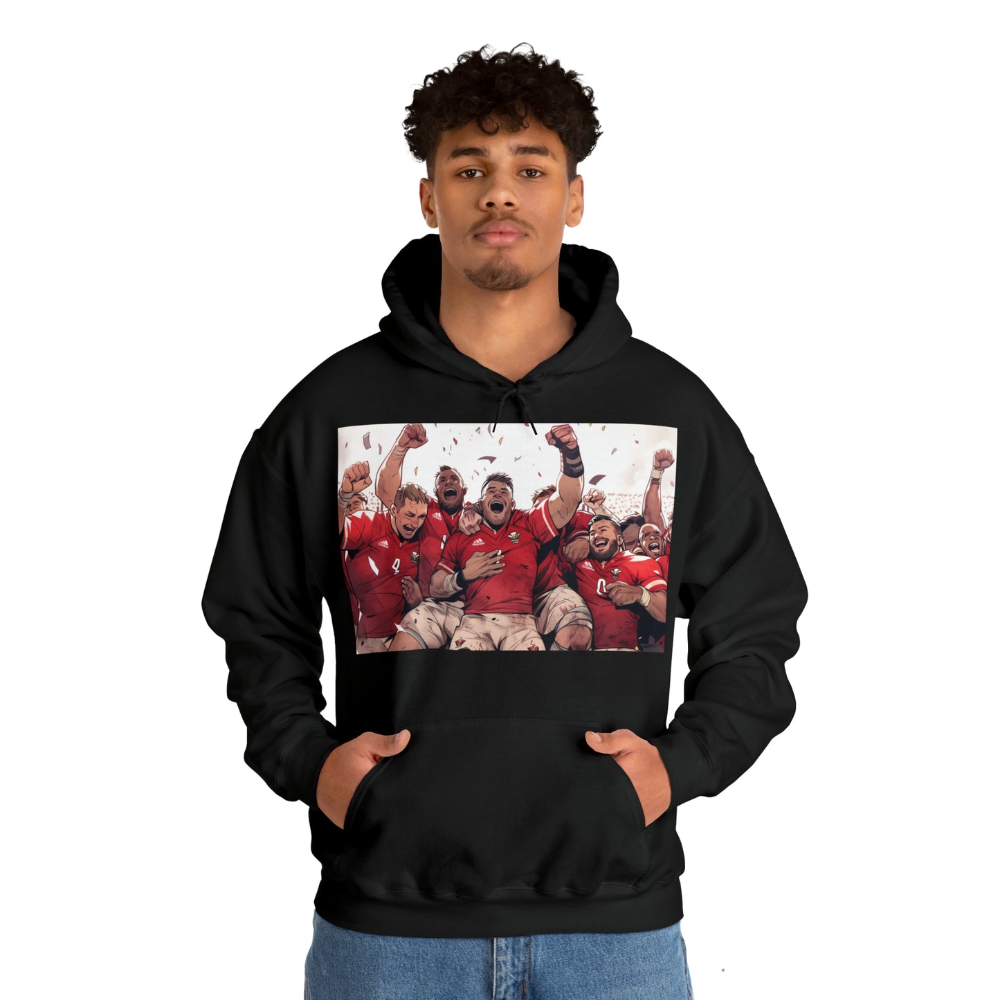 Wales Celebrating - dark hoodies