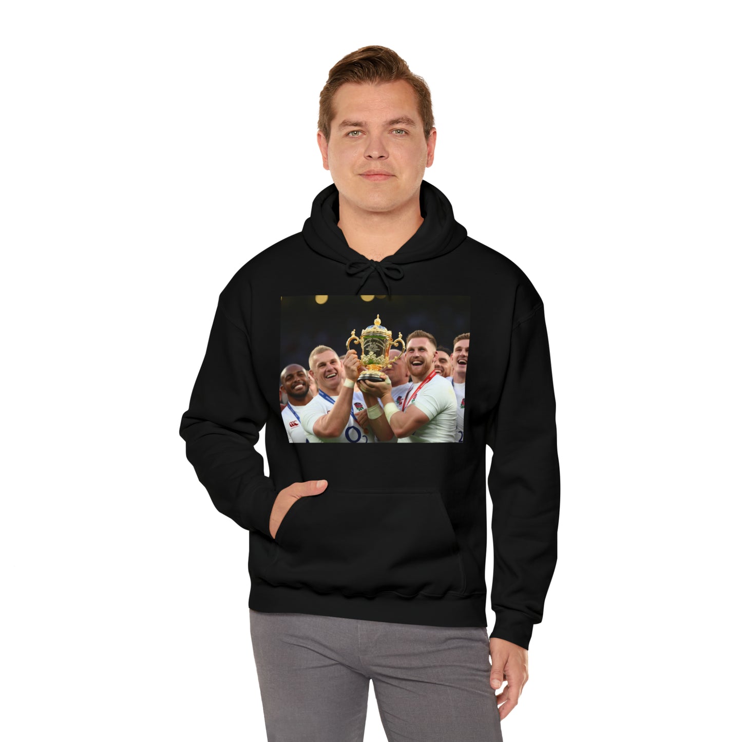 England Celebrating Winning World Cup - dark hoodies