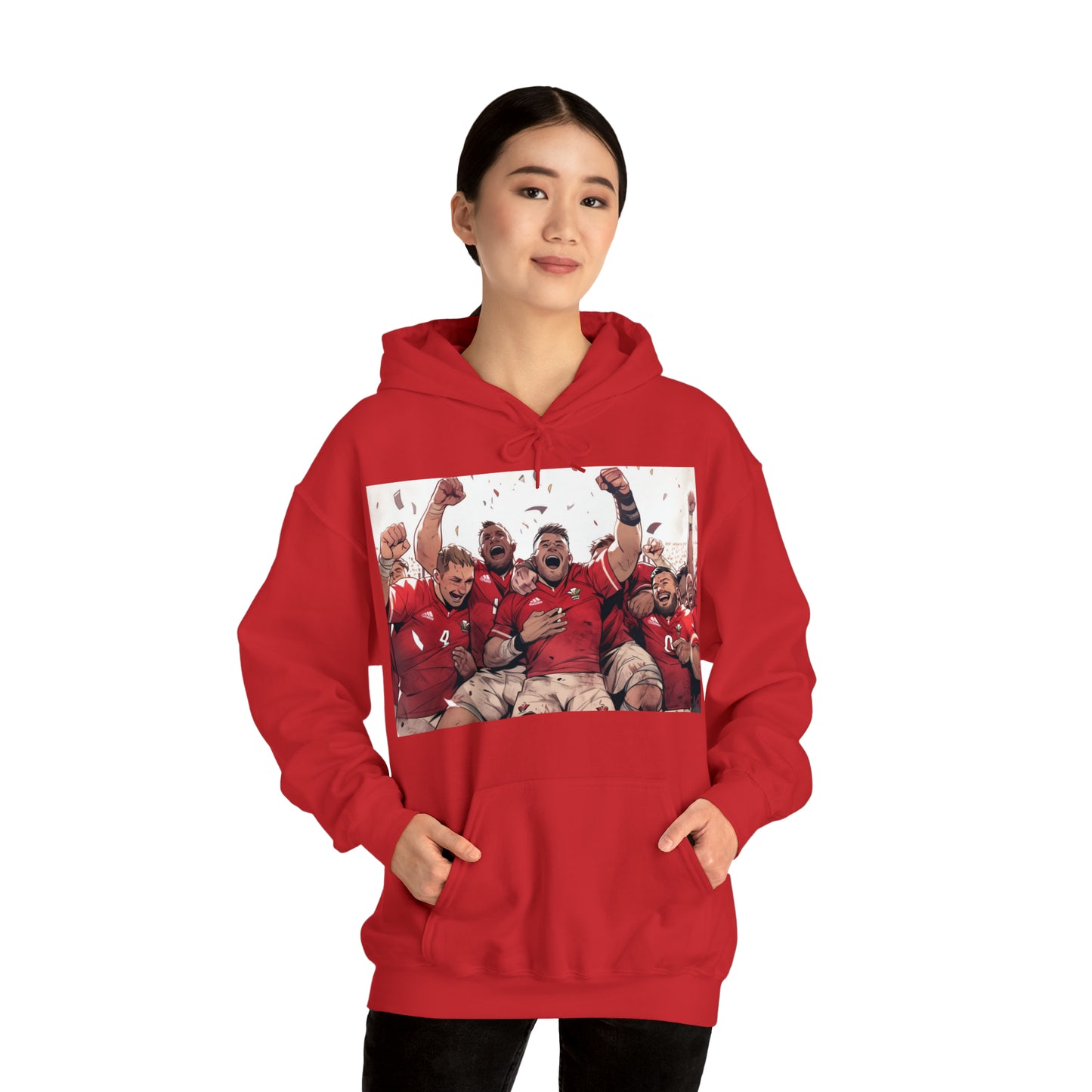 Wales Celebrating - dark hoodies