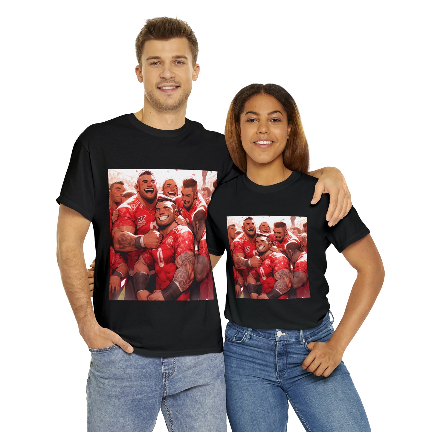 Happy Tonga - dark shirts