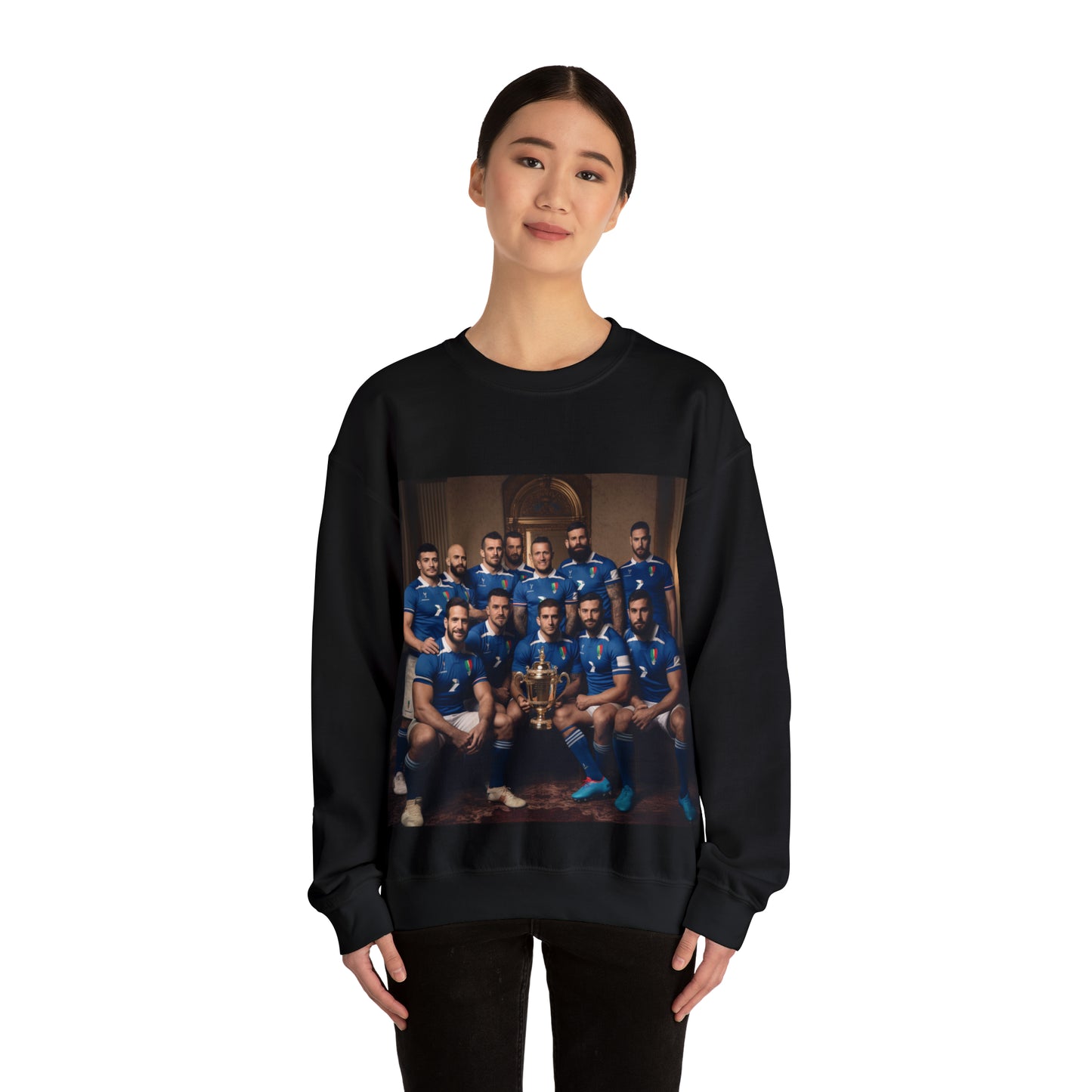Italy World Cup photoshoot - black sweatshirt